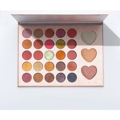 2019 new HUDAMOJI28 color multifunctional eye shadow disc 25 color mashed potatoes eye shadow +3 color high gloss baking powder