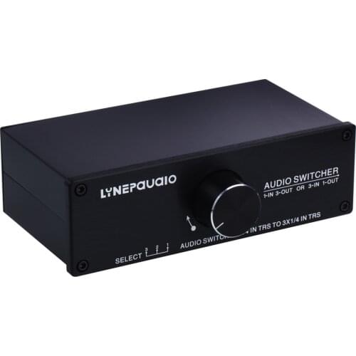 1 in 3 out or 3 in 1 out passive stereo speaker audio switcher