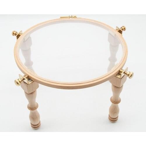 Portable Adjustable Wooden Embroidery Hoop Stand Set Cross 1pc Solid Color Durable Simple Sturdy Stitch Frame Rack 1Pc