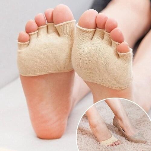 Half Toe Socks Five Toes Separator Foot Alignment Pain Relief Foot Care