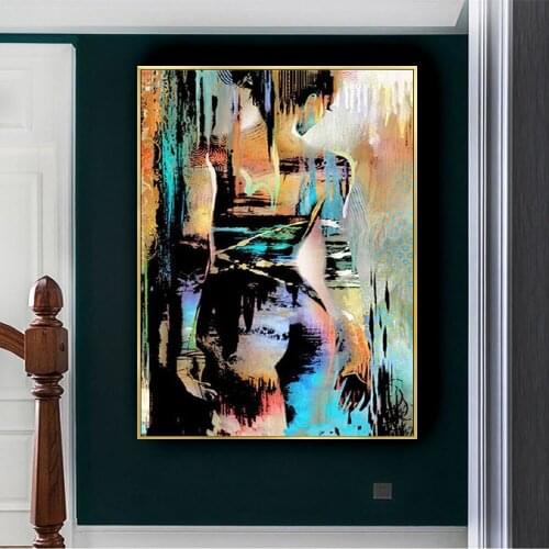 Sexy Women Abstract Oil Painting Wall Art Home Decoration Home Decor Decorative Fine Art Pictures Handpainted Nude The body art
