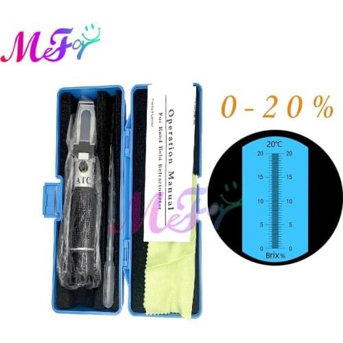 Brix Refractometer 0~32% 0~20% 0~50% Optical Sugar Food Beverages ATC Content Meter Tool Test Handheld Brix Meter Tester