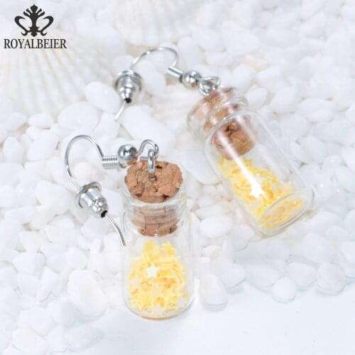 RoyalBeier Fashion Earrings Jewelry Multi Color Shining Lucky Star Drifting Bottle Eardrop Earrings For Women ES0264