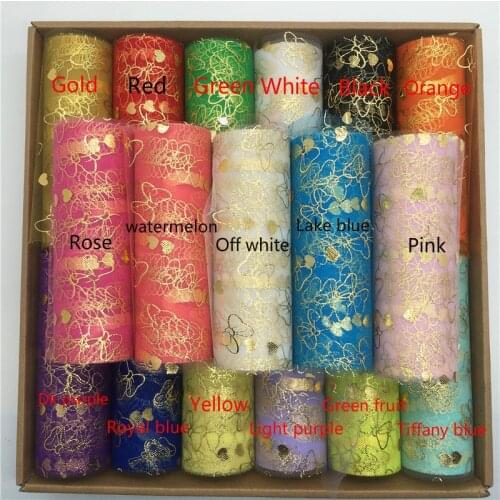 Tulle Roll 15cm 10Yards Organza Laser Fabric Spool Tutu Party Birthday Gift Wrap Wedding Decoration Party Favors Event Supplies