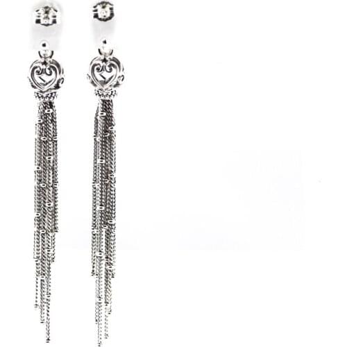 Enchanted Tassels Drop Earrings for Women 925 Sterling Silver Earring Fine Jewelry brincos pendientes mujer