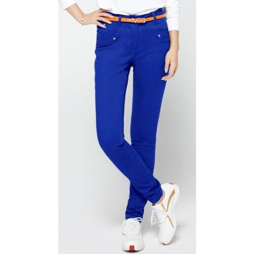 Women Winter Warm Golf Pants Sportwear Female Slim Lightweight Full Length Golf Trousers High Stretch Golfs Apparel D0677