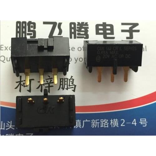 1PCS Original American C&k L102121ML04B toggle switch 3 feet 2 gear 0.4VA single row side slide switch