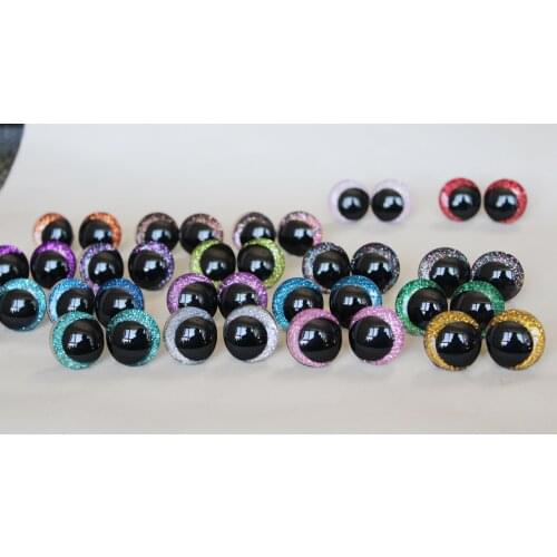1000PCS WHOLESALE NEW STYLE 25mm Cartoon 3D glitter toy eyes funnny doll eyes With washer FOR PLUSH CRAFT --N19