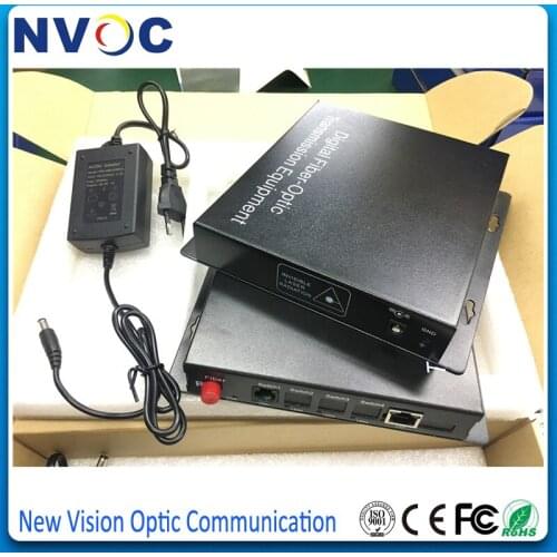 1Ch Telephone(RJ11)+1Ch 10/100M Fast Ethernet Fiber Optic Transceiver,FC,SM,1310/1550nm,FC,SM,20KM,Euro Charger,External Power