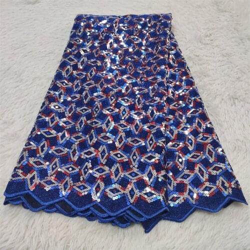 African Sequins Lace Fabric Wedding Nigeria New Embroider Lace French Tulle Bridal Net Lace Fabric Materials Wholesale hz1126