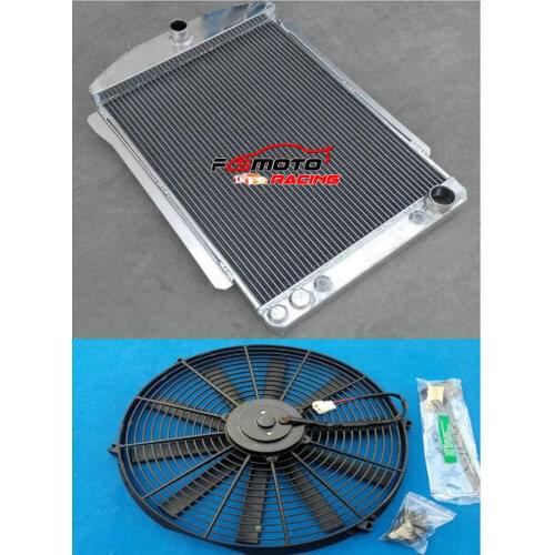 56MM All Aluminum Radiator + FAN 1940-1941 For CHEVY CAR STREET ROD AUTO