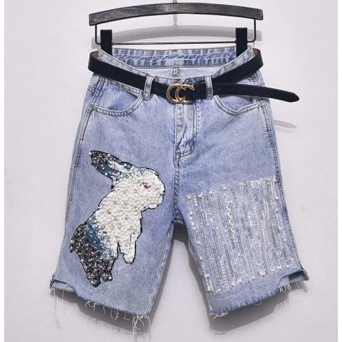 DANCING WINGS Womens Short Jeans