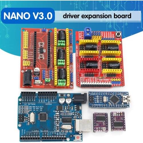 Cnc shield v3 engraving machine 3D Printer+ 4pcs A4988 driver expansion board UNO R3 with USB cable