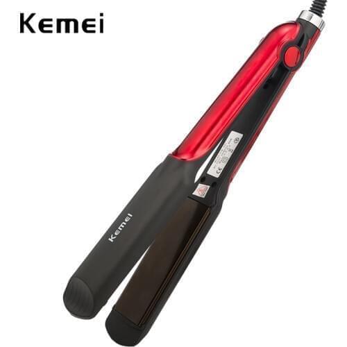 Kemei Professional Hair Straightener Ceramic Coating Flat Irons Straightening Iron Curling Corn Styling Tools Hair Curler Women