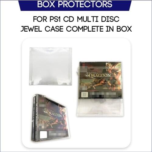 Box Protector For PS1 CD Multi Disc Jewel Case CIB Complete In Box Game Custom Clear Plastic Case