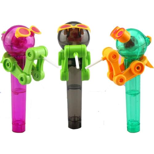 Creative Personality Toys Lollipop Holder Decompression Toys Lollipop Robot Decompression Candy Dustproof Toy Gift