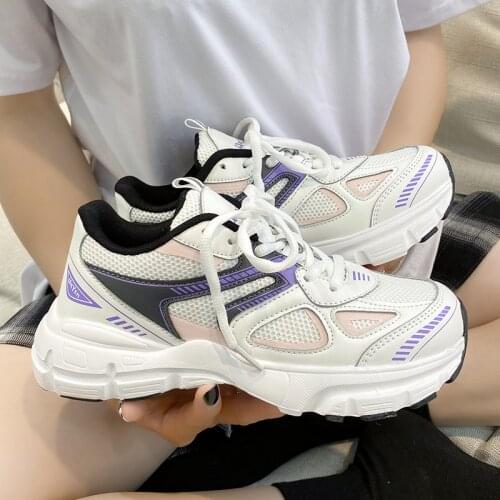 Sneakers Women 2021 Chunky Sneakers Fashion Breathable Ladies Vulcanized Shoes Designer Woman Platform Shoes Chaussure Femme
