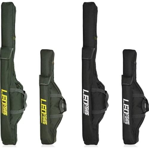LEO Fishing Bags Portable Folding Fishing Rod Carrier Canvas Fishing Pole Tools Storage Bag Case Fishing Gear Tackle