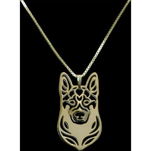 Best fashion gift Hollow Pet Pendant German Shepherd Necklace for women and girls beauty and lovely