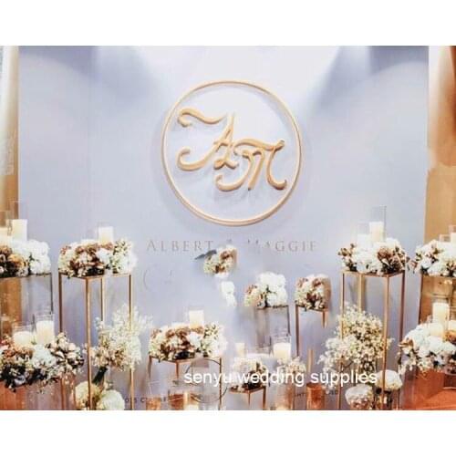 Wedding Aisle Metal Walkway Flower Stand For Wedding Decoration senyu0655
