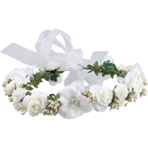 Sweet Ladies Headwear Women Floral Flowers Wedding Hair Accessories Hair Bands Lady Girls Headbands Bridal Headdress