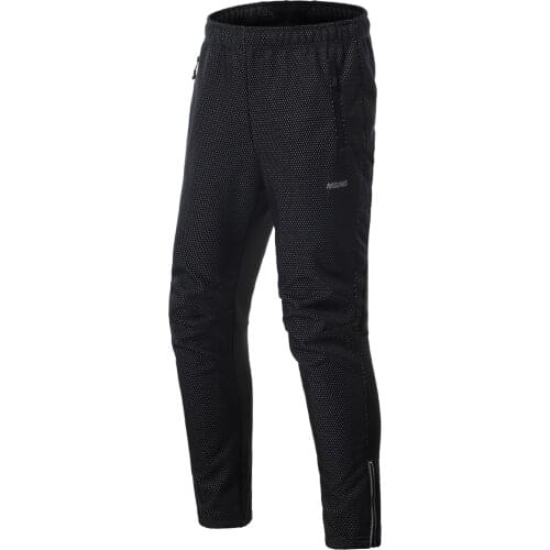 Men Cycling Pants Windproof Winter Thermal Fleece Mountain Bike Running Workout Active Cycling Pants