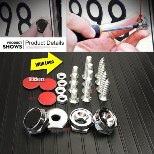 Decals Anti-theft Car License Plate Bolts Frame Screws Stickers for bmw benz jeep audi mazda opel All Car Styling