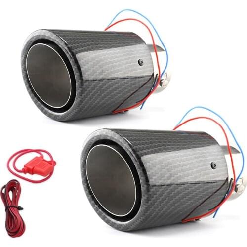 1pc New Car Exhaust Pipe Tip Carbon Fiber Car Refitting Sound Turbo Tail Luminous Throat Inlet Hose Tip Mufflers Turbo Whistle