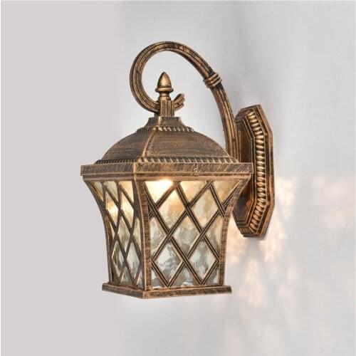 Wall lamp led aluminum alloy waterproof outdoor european-style villa garden balcony corridor post fence wall lamp