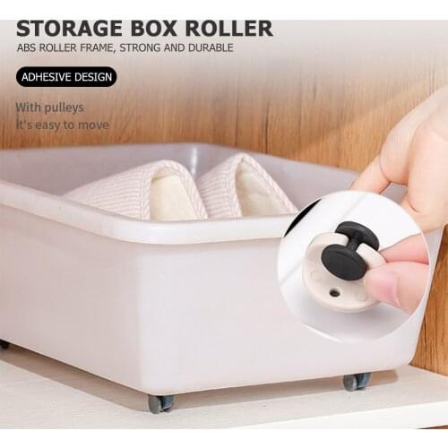 Small Furniture Wheel Portable Storage Box Adhesive Swivel Casters Trolley Chair for Household Bedroom Ornaments