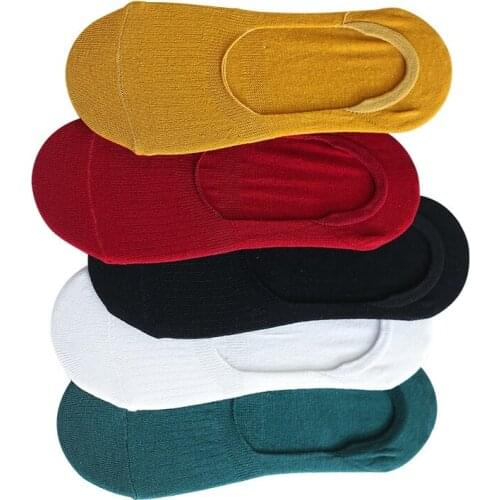 10pieces Invisible Slippers Socks Women Solid Casual Anti Skid Socks Cotton Candy Summer Ankle Cute Sock Girls Female 5pairs