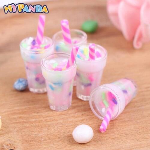 New 5Pcs 1:12 Dollhouse Miniature Cream Drinks Bottles Model Dolls Kitchen Food