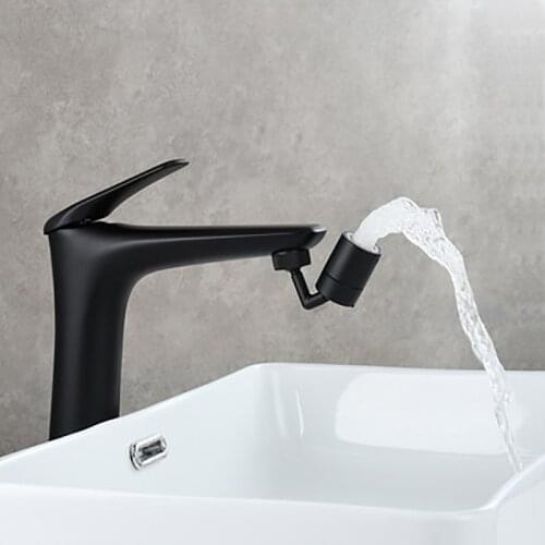 New Black Universal Splash Faucet Spray Head 720 Degree Rotating Tap Filter Water Bubbler Faucet Aerator Kitchen Faucet Nozzle