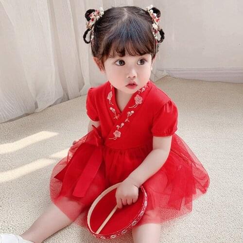 Newborn one-year-old clothing baby girl full moon clothing summer new triangle Han clothing climbing clothing cool