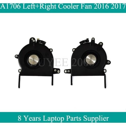 Notebook Pair Cooling Fan For Macbook Pro 13.3" A1706 Left + Right CPU Cooler Fan Set 2016 2017 Year Tested ok Well