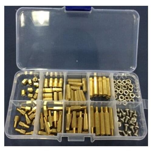 Details about 120pc M3 Brass Spacer Standoff / Screw / Nut Assortment Kit