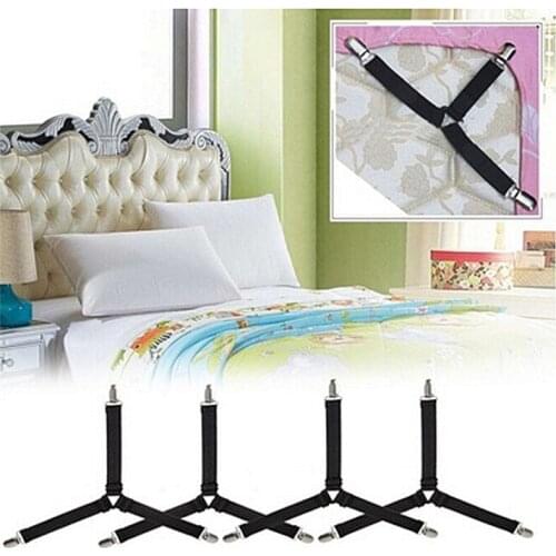 Adjustable Bed Sheet Clips Cover Grippers Holder Mattress Duvet Blanket Fastener Straps Fixing Slip-Resistant Belt