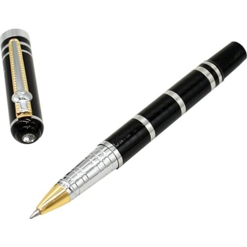 1Pcs Luxury Business Ballpoint pen Black refill Metal Ball Pens For Student Gift Pen Office Stationery Supplies