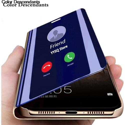 Smart Mirror Flip Case For Huawei P40 P30 P20 Pro Honor 20 Pro 10 9 8 Lite 10i 9X 9C 9A 9S 8X 8A 8S Y5p P Smart 2018 2019 Cover