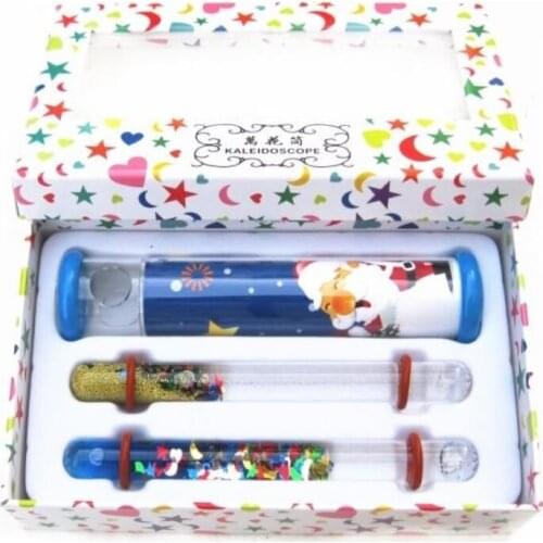Magic Fluid Fantasy Glitter Wand Cross Shape Kaleidoscope for Kids Each Box with 2 Space Tubes Children Best Gift
