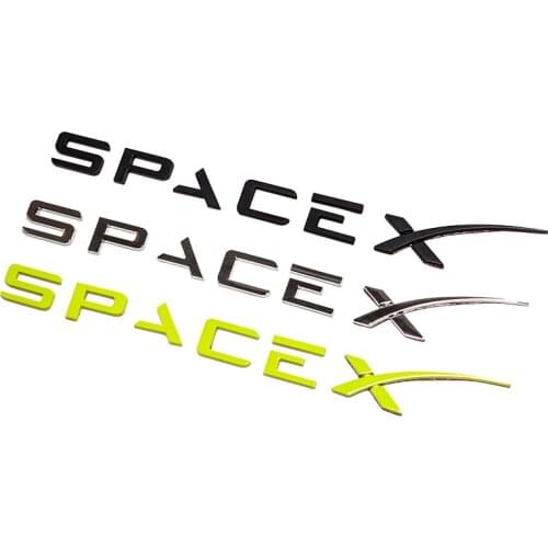 Vxvb 2021 Model Y Space X Trunk Letters Sticker For Tesla Model 3 Accessories Model3 Car Tail Letter Label Model Three accessory