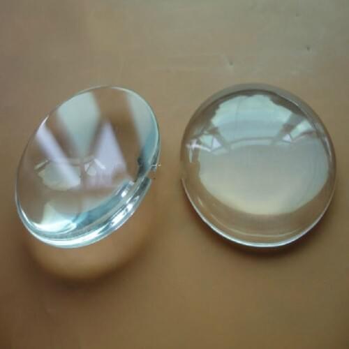 6 to 50.8mm diameter step less optical glass convex lens DIY projection focusing LED flat convex lens