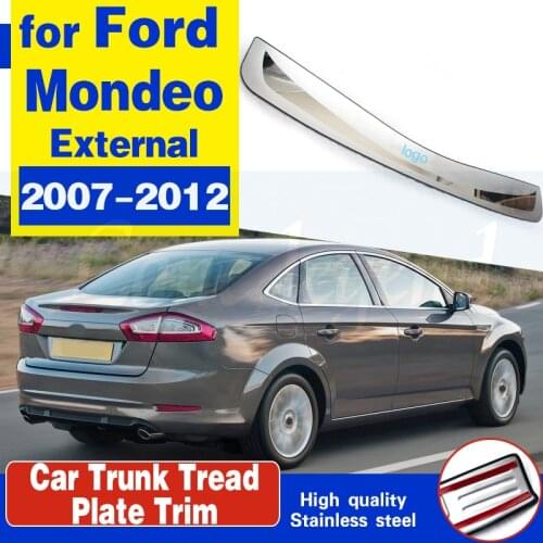 High quality stainless steel Rear Bumper Protector Sill Trunk Tread Plate Trim for Ford Mondeo 2007 to 2012 Auto parts