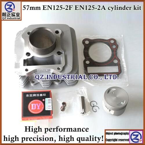 High performance large blade type cylinder for SUZUKI HAOJUE 125cc motorcycle 57mm EN125 EN125-2F EN125-2Acylinder kit