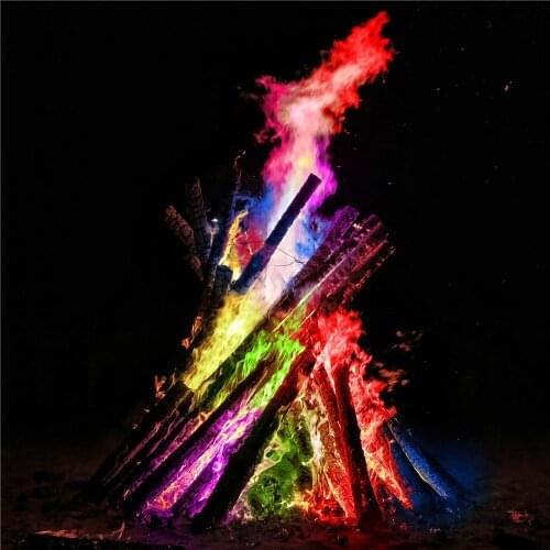 10g/15g/25g/30g Magic Fire Colorful Flames Bonfire Flame Powder Sachets Pyrotechnics Trick Outdoor Camping Hiking Survival Tools