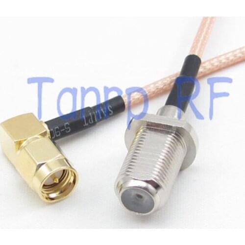 15CM Pigtail coaxial jumper cable RG316 extension cord 6inch F female jack to SMA male rigth angle RF adapter connector