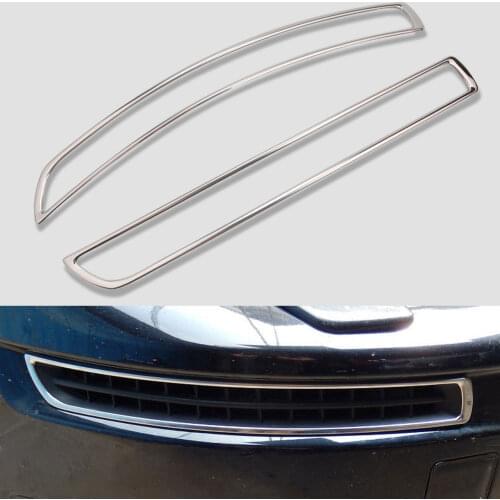 2pcs Stainless Steel Car front bumper air intake molding covers trim for Volvo XC90 2008-2014 Car Styling