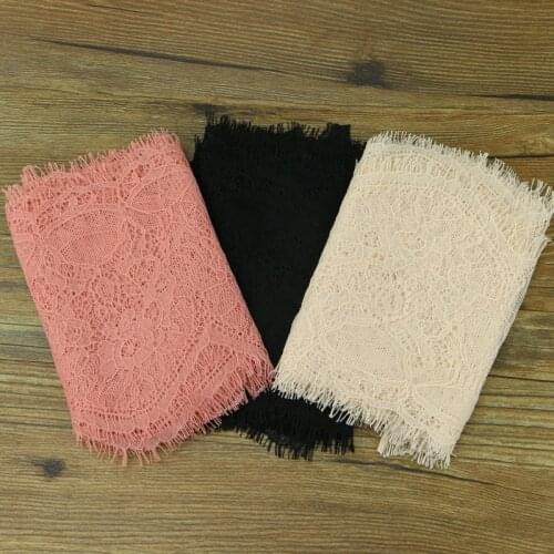 3 yards / lots of black pink Beige eyelash lace trim handmade garment accessories
