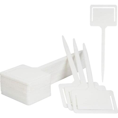 40Pcs Plant Labels 2.5 X 7 Inch Plastic T-Type Tags Nursery Garden Labels Plant Markers For Outdoor And Indoor Garden