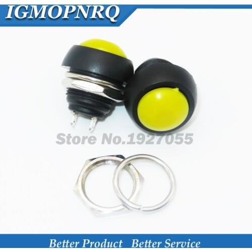 5pcs PBS-33B yellow 12mm Waterproof Momentary Push button Switch new free shipping